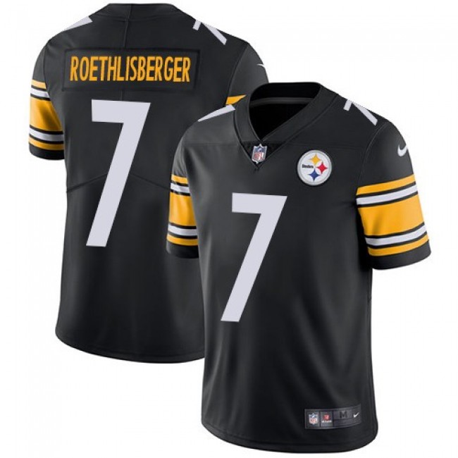 Pittsburgh Steelers #7 Ben Roethlisberger Black Team Color Youth Stitched NFL Vapor Untouchable Limited Jersey