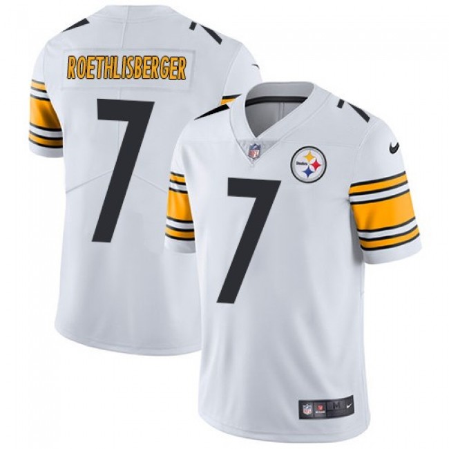 Nike Steelers #7 Ben Roethlisberger White Men's Stitched NFL Vapor Untouchable Limited Jersey