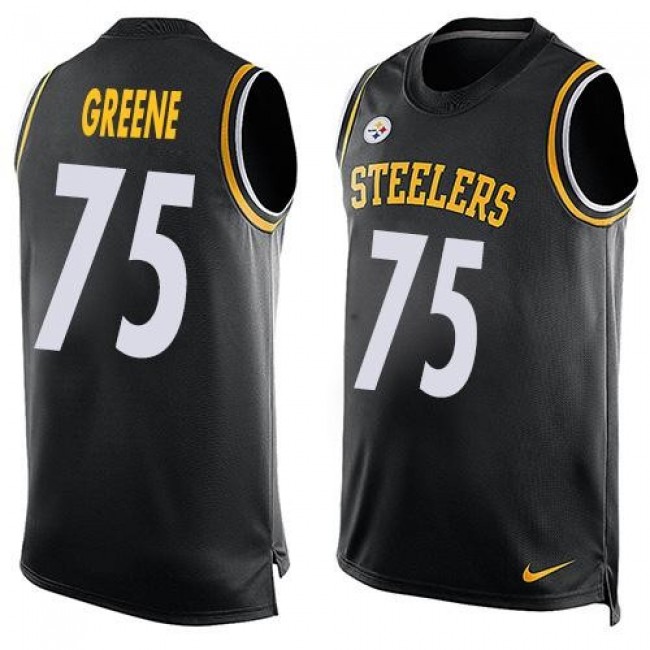 Nike Steelers #75 Joe Greene Black Team Color Men's Stitched NFL Limited Tank Top Jersey