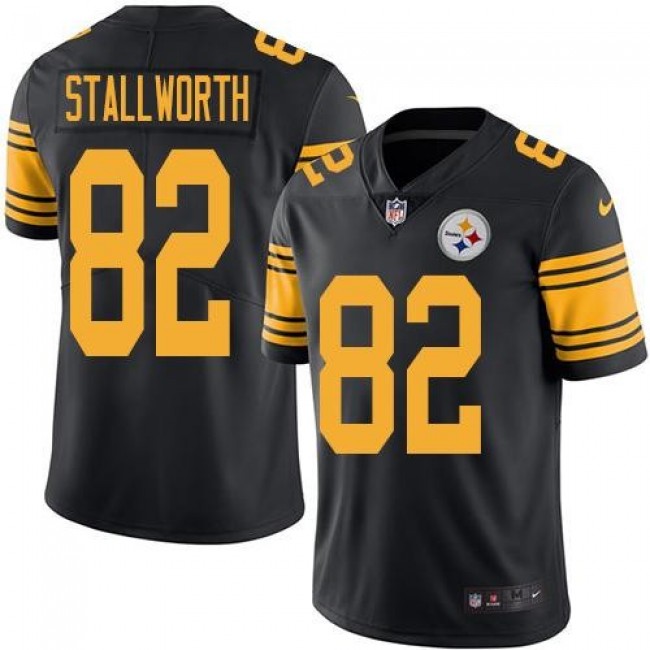 Nike Steelers #82 John Stallworth Black Men's Stitched NFL Limited Rush Jersey