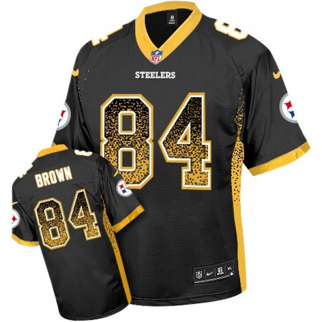Pittsburgh Steelers #84 Antonio Brown Black Team Color Youth Stitched NFL Elite Drift Fashion Jersey