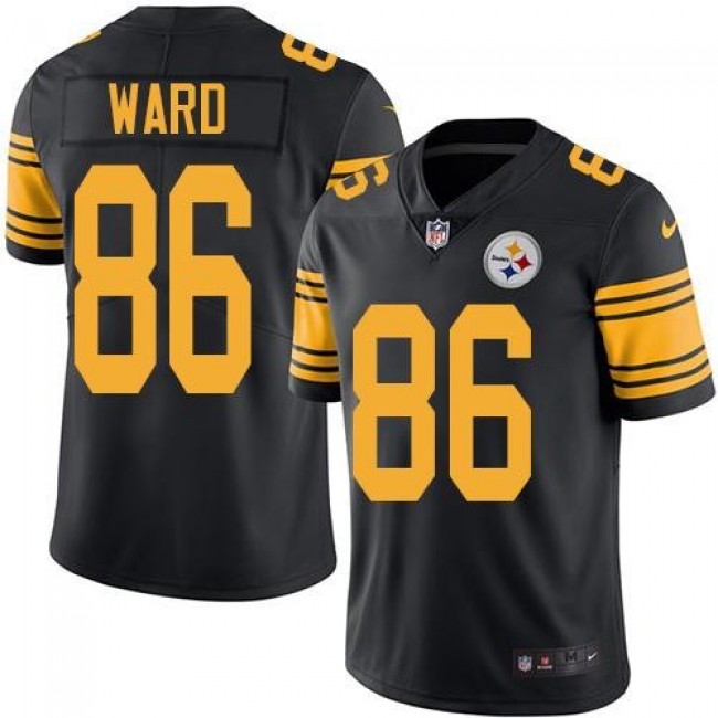 Nike Steelers #86 Hines Ward Black Men's Stitched NFL Limited Rush Jersey
