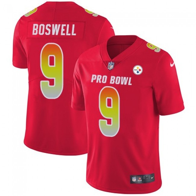 Nike Steelers #9 Chris Boswell Red Men's Stitched NFL Limited AFC 2018 Pro Bowl Jersey