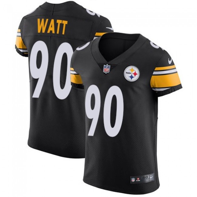 Nike Steelers #90 T. J. Watt Black Team Color Men's Stitched NFL Vapor Untouchable Elite Jersey