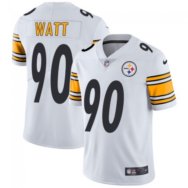 Nike Steelers #90 T. J. Watt White Men's Stitched NFL Vapor Untouchable Limited Jersey
