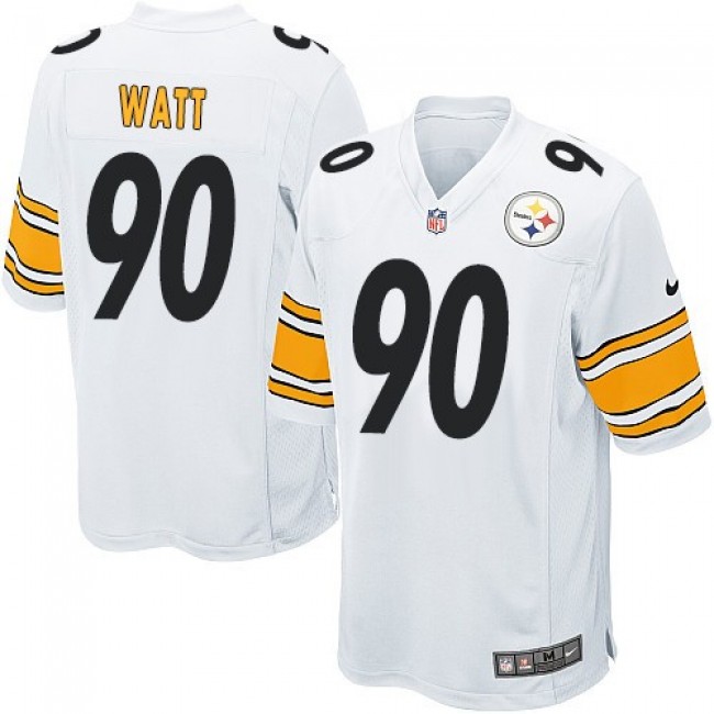 Pittsburgh Steelers #90 T. J. Watt White Youth Stitched NFL Elite Jersey
