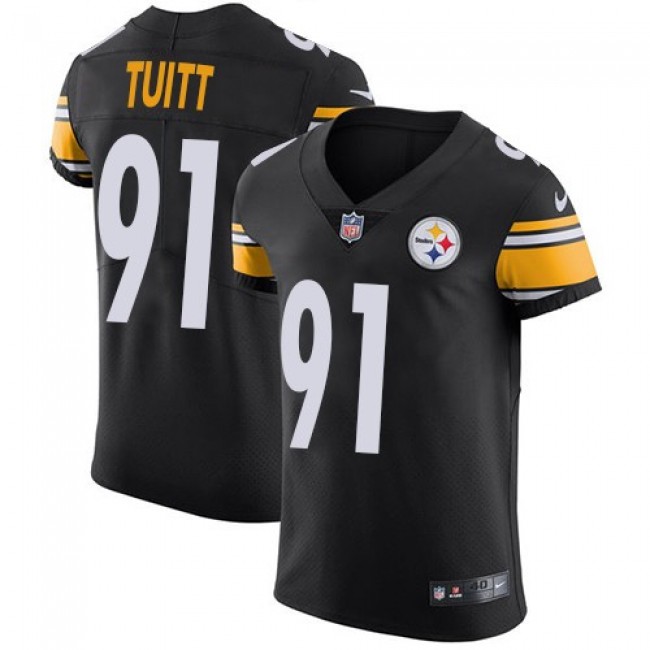 Nike Steelers #91 Stephon Tuitt Black Team Color Men's Stitched NFL Vapor Untouchable Elite Jersey