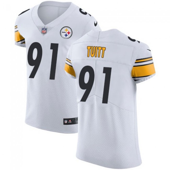 Nike Steelers #91 Stephon Tuitt White Men's Stitched NFL Vapor Untouchable Elite Jersey