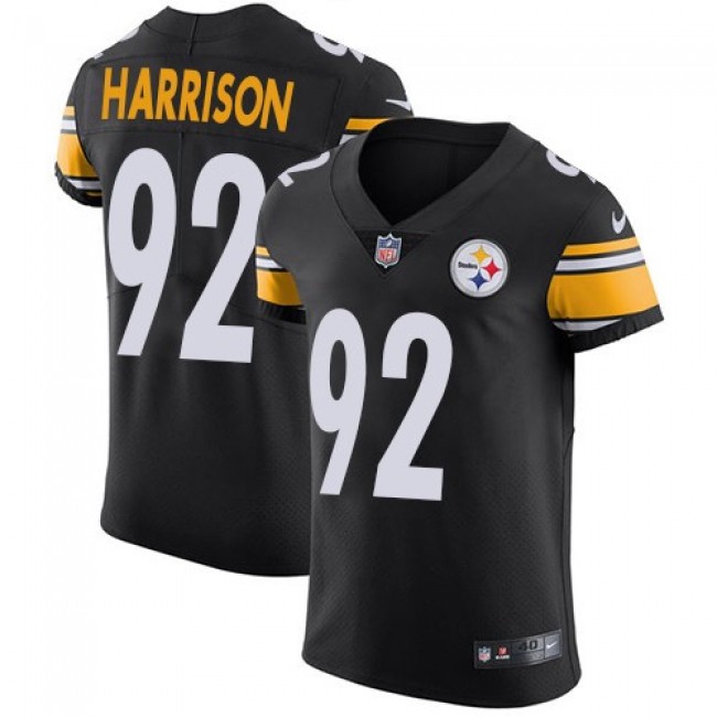 Nike Steelers #92 James Harrison Black Team Color Men's Stitched NFL Vapor Untouchable Elite Jersey