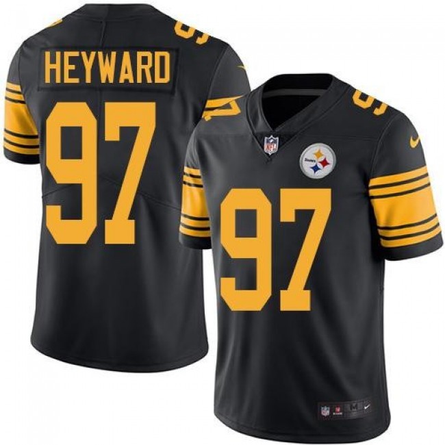 Nike Steelers #97 Cameron Heyward Black Men's Stitched NFL Limited Rush Jersey