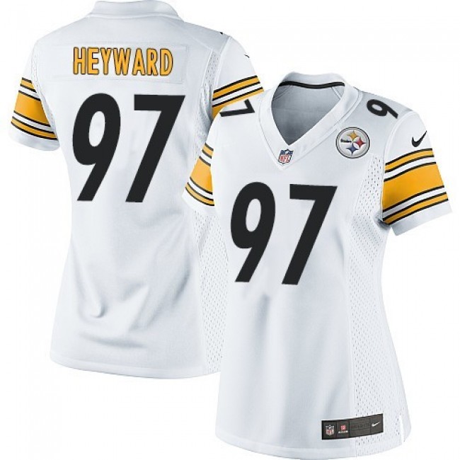 Women's Steelers #97 Cameron Heyward White Stitched NFL Elite Jersey