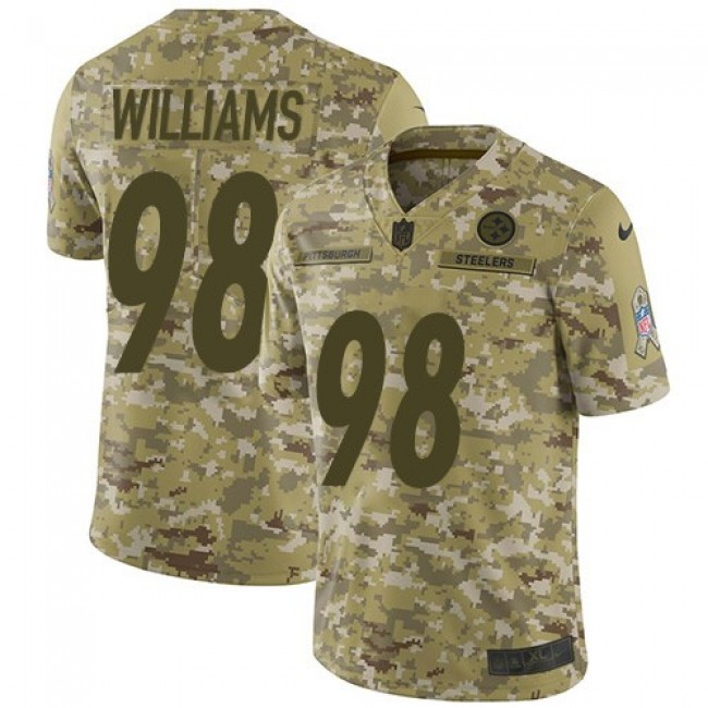 Nike Steelers #98 Vince Williams Camo Men's Stitched NFL Limited 2018 Salute To Service Jersey