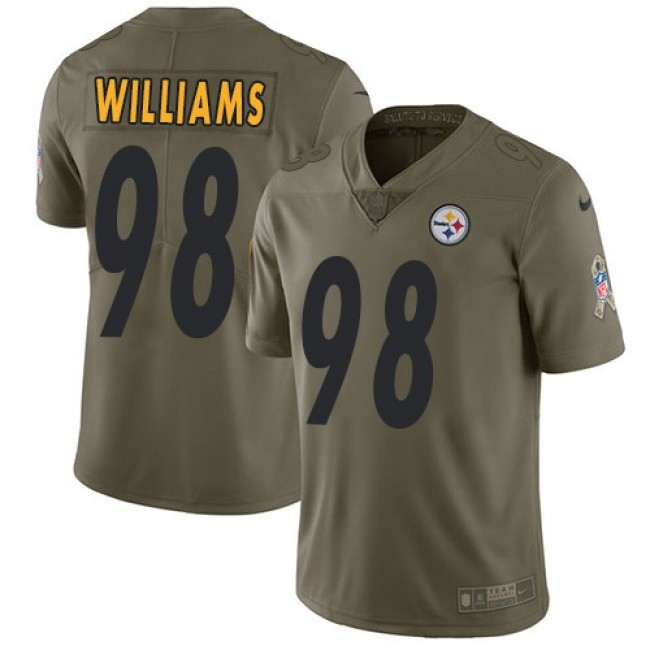 Nike Steelers #98 Vince Williams Olive Men's Stitched NFL Limited 2017 Salute To Service Jersey
