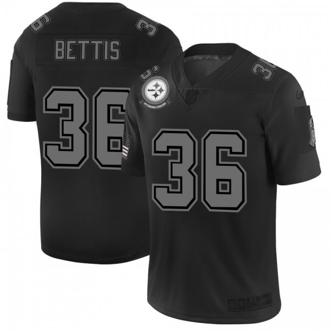 Pittsburgh Steelers #36 Jerome Bettis Men's Nike Black 2019 Salute to Service Limited Stitched NFL Jersey