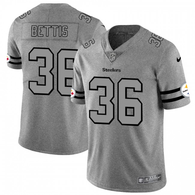 Pittsburgh Steelers #36 Jerome Bettis Men's Nike Gray Gridiron II Vapor Untouchable Limited NFL Jersey