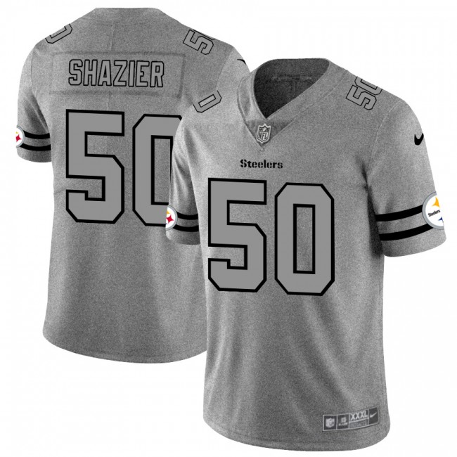 Pittsburgh Steelers #50 Ryan Shazier Men's Nike Gray Gridiron II Vapor Untouchable Limited NFL Jersey