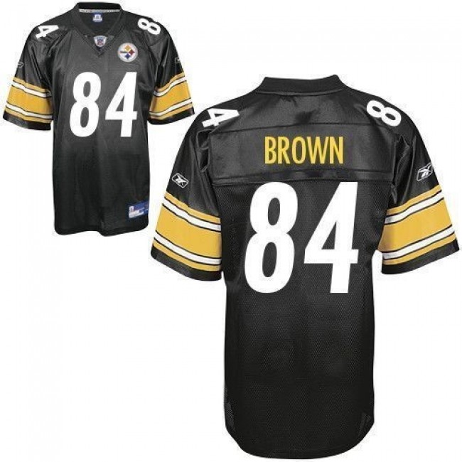 Steelers #84 Antonio Brown Black Stitched NFL Jersey