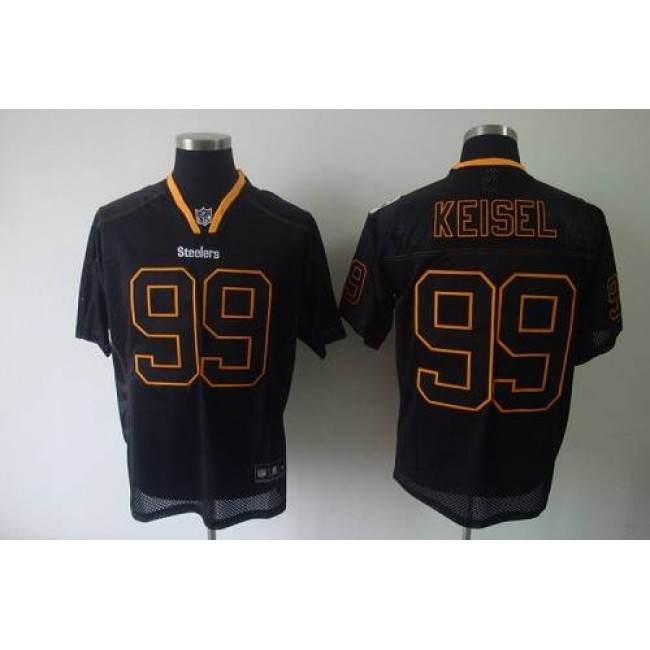 Steelers #99 Brett Keisel Lights Out Black Stitched NFL Jersey
