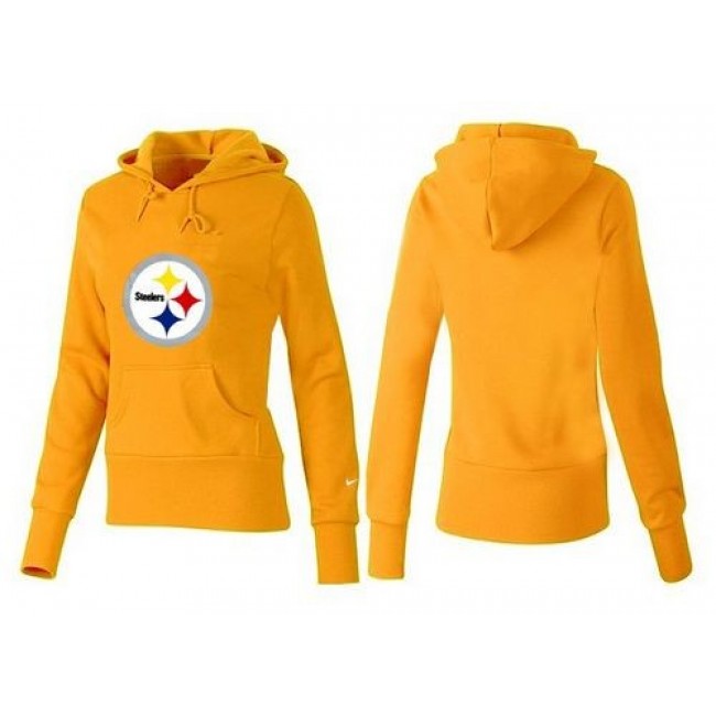 Women's Pittsburgh Steelers Logo Pullover Hoodie Yellow Jersey