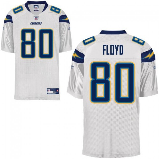 Chargers #80 Malcom Floyd White Stitched NFL Jersey