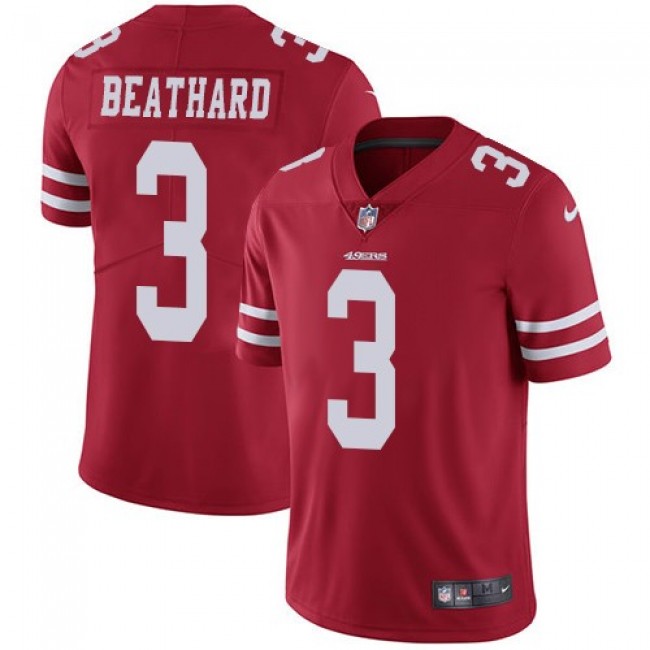 San Francisco 49ers #3 C.J. Beathard Red Team Color Youth Stitched NFL Vapor Untouchable Limited Jersey