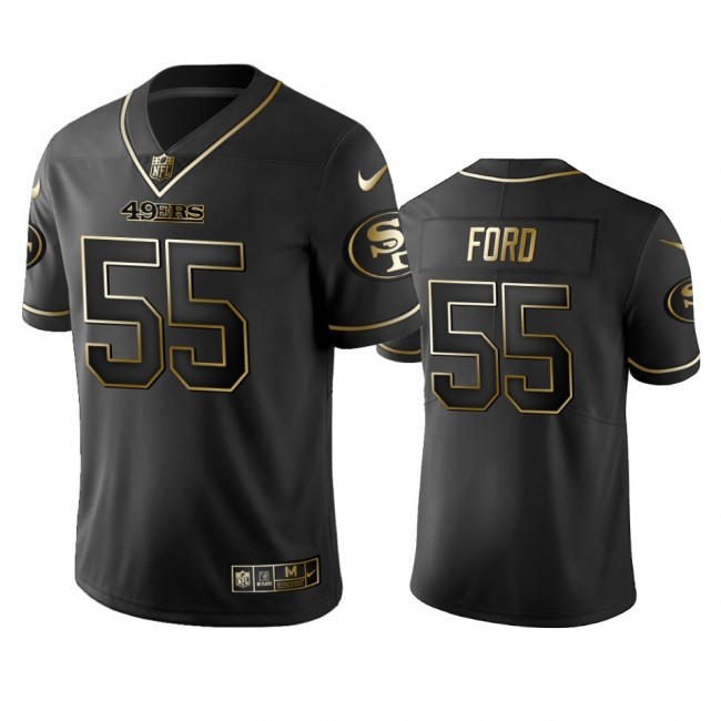Nike 49ers #55 Dee Ford Black Golden Limited Edition Stitched NFL Jersey