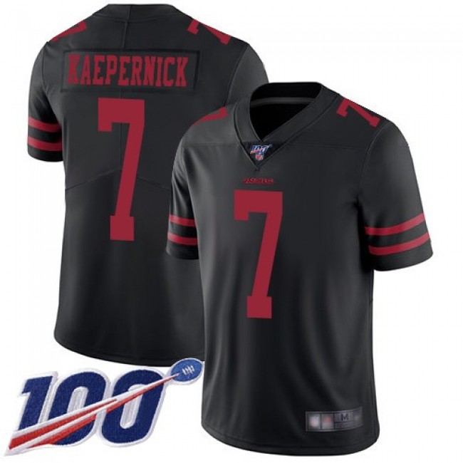Nike 49ers #7 Colin Kaepernick Black Alternate Men's Stitched NFL 100th Season Vapor Limited Jersey