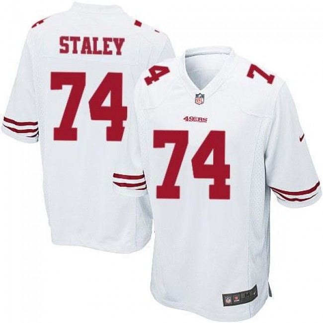 San Francisco 49ers #74 Joe Staley White Youth Stitched NFL Elite Jersey