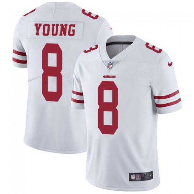 San Francisco 49ers #8 Steve Young White Youth Stitched NFL Vapor Untouchable Limited Jersey
