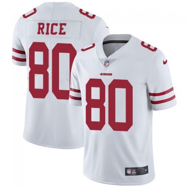 San Francisco 49ers #80 Jerry Rice White Youth Stitched NFL Vapor Untouchable Limited Jersey
