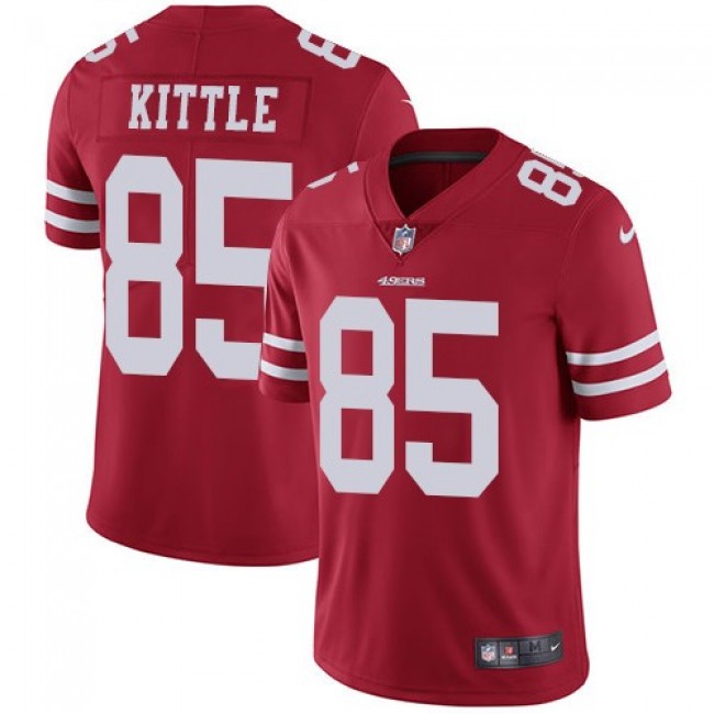 San Francisco 49ers #85 George Kittle Red Team Color Youth Stitched NFL Vapor Untouchable Limited Jersey