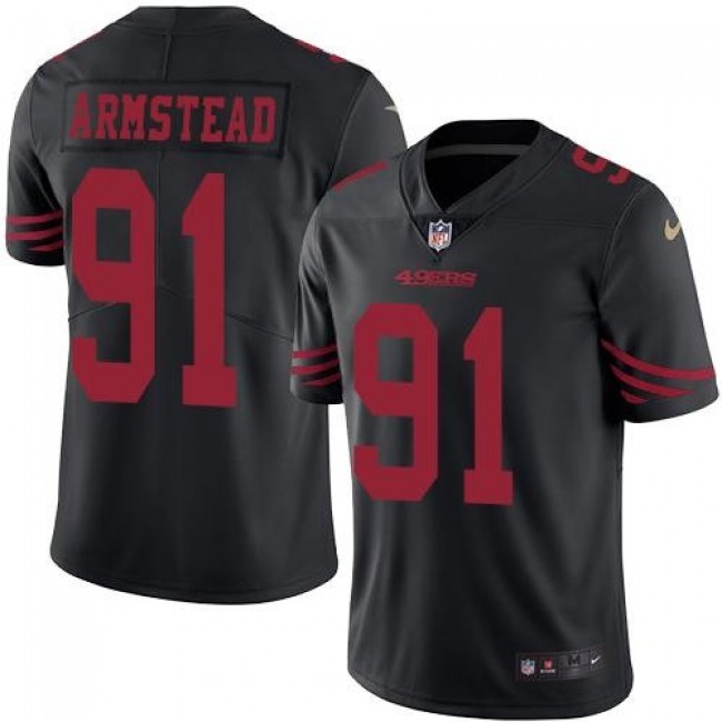 San Francisco 49ers #91 Arik Armstead Black Youth Stitched NFL Limited Rush Jersey