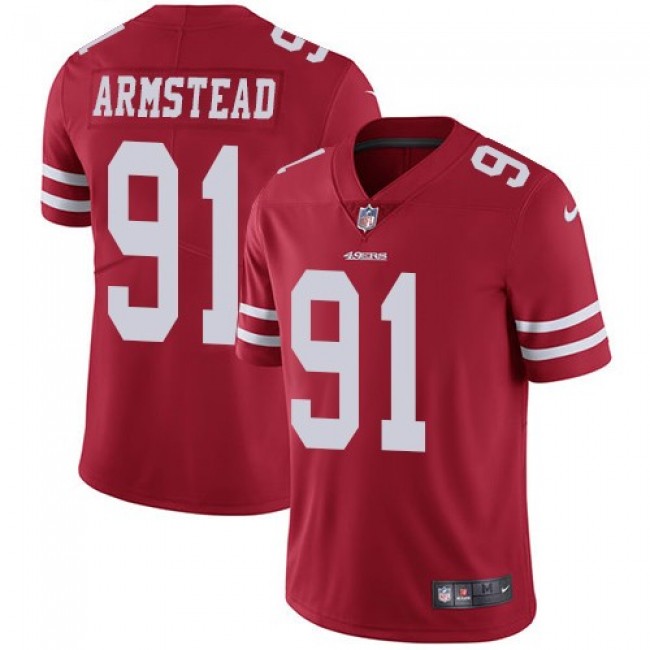 San Francisco 49ers #91 Arik Armstead Red Team Color Youth Stitched NFL Vapor Untouchable Limited Jersey