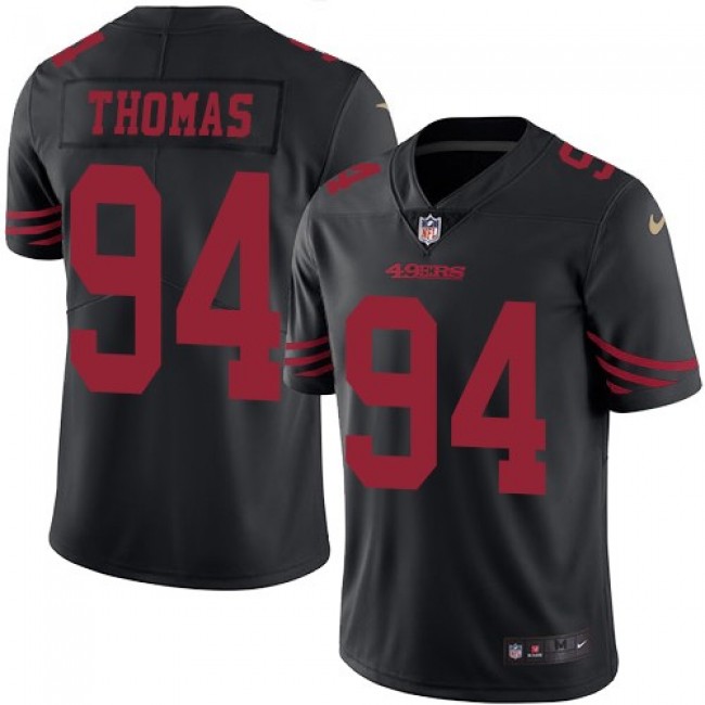 San Francisco 49ers #94 Solomon Thomas Black Youth Stitched NFL Limited Rush Jersey