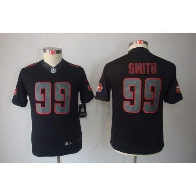 San Francisco 49ers #99 Aldon Smith Black Impact Youth Stitched NFL Limited Jersey