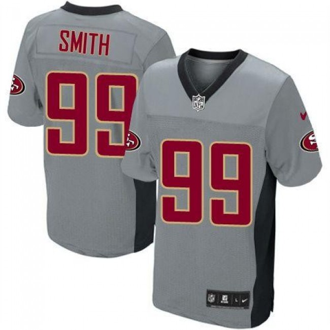 San Francisco 49ers #99 Aldon Smith Grey Shadow Youth Stitched NFL Elite Jersey