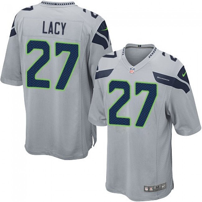 Seattle Seahawks #27 Eddie Lacy Grey Alternate Youth Stitched NFL Elite Jersey