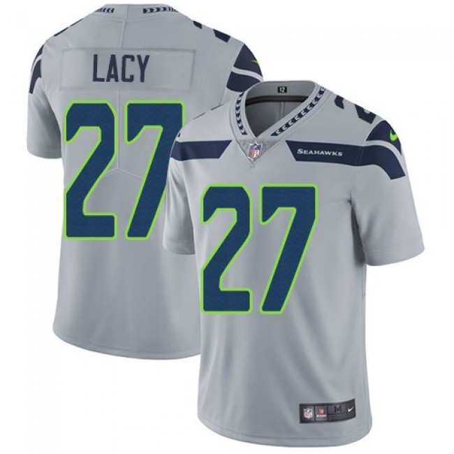 Seattle Seahawks #27 Eddie Lacy Grey Alternate Youth Stitched NFL Vapor Untouchable Limited Jersey