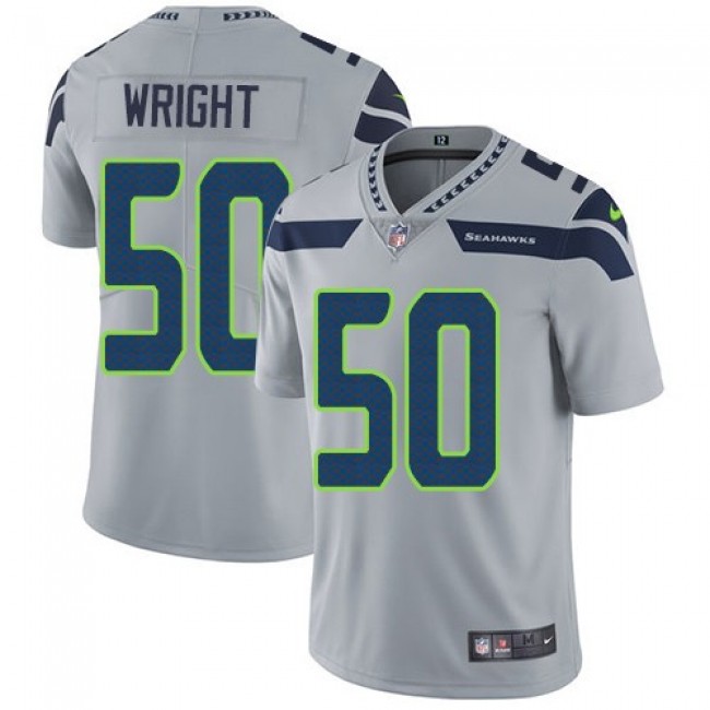 Seattle Seahawks #50 K.J. Wright Grey Alternate Youth Stitched NFL Vapor Untouchable Limited Jersey
