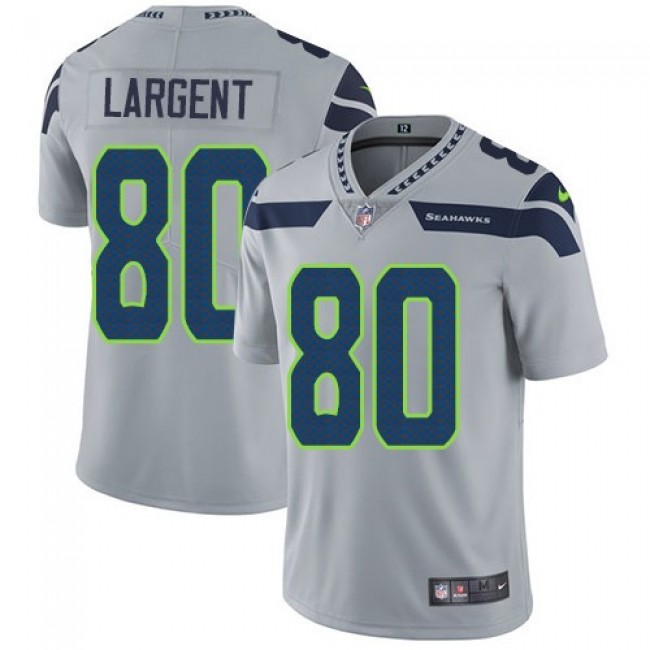 Seattle Seahawks #80 Steve Largent Grey Alternate Youth Stitched NFL Vapor Untouchable Limited Jersey