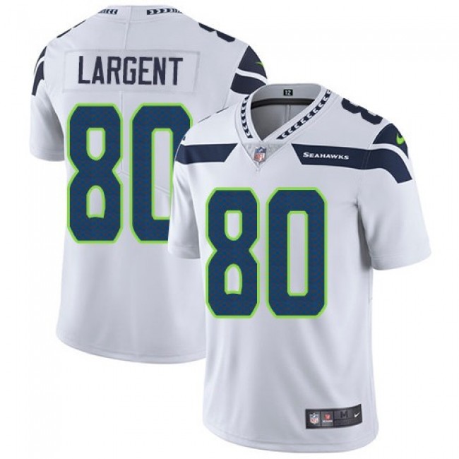 Nike Seahawks #80 Steve Largent White Men's Stitched NFL Vapor Untouchable Limited Jersey