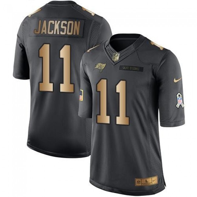 Tampa Bay Buccaneers #11 DeSean Jackson Black Youth Stitched NFL Limited Gold Salute to Service Jersey