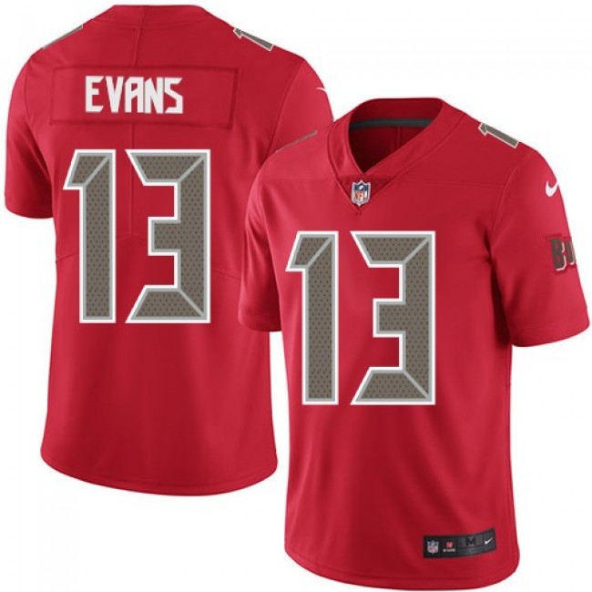 Nike Buccaneers #13 Mike Evans Red Men's Stitched NFL Limited Rush Jersey