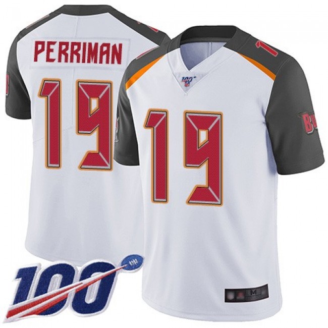 Nike Buccaneers #19 Breshad Perriman White Men's Stitched NFL 100th Season Vapor Limited Jersey