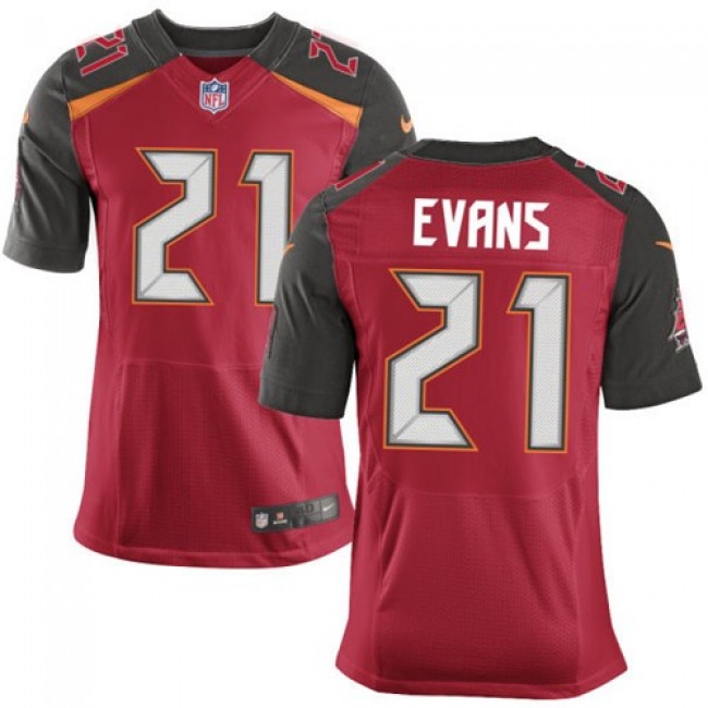 Nike Buccaneers #21 Justin Evans Red Team Color Men's Stitched NFL New Elite Jersey