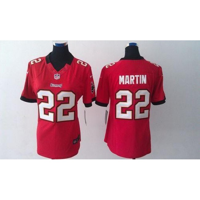 Women's Buccaneers #22 Doug Martin Red Team Color Stitched NFL Limited Jersey