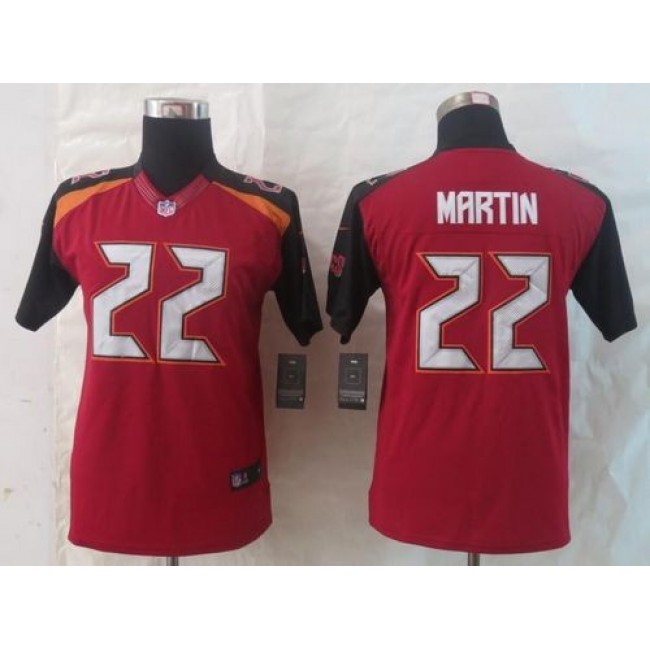 Tampa Bay Buccaneers #22 Doug Martin Red Team Color Youth Stitched NFL New Limited Jersey