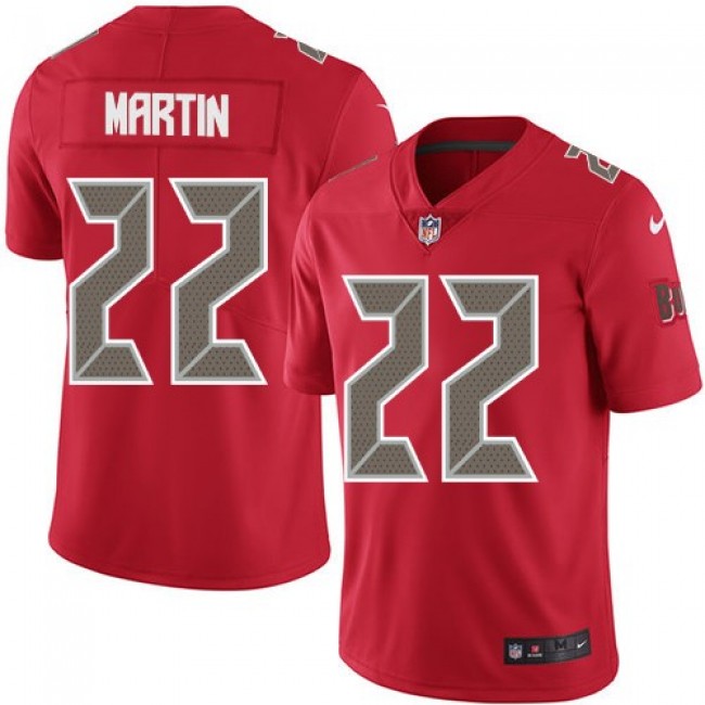 Tampa Bay Buccaneers #22 Doug Martin Red Youth Stitched NFL Limited Rush Jersey
