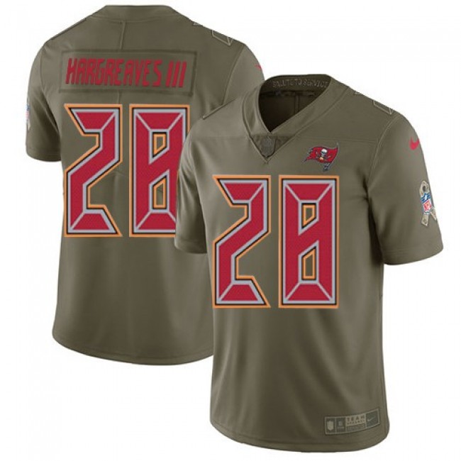 Nike Buccaneers #28 Vernon Hargreaves III Olive Men's Stitched NFL Limited 2017 Salute to Service Jersey