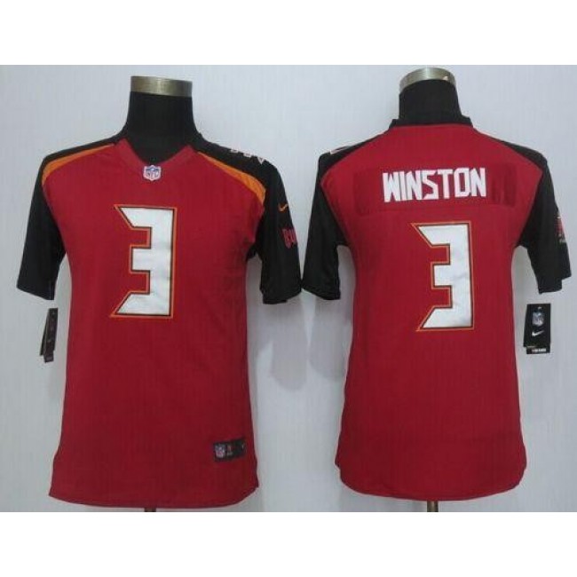Tampa Bay Buccaneers #3 Jameis Winston Red Team Color Youth Stitched NFL New Limited Jersey
